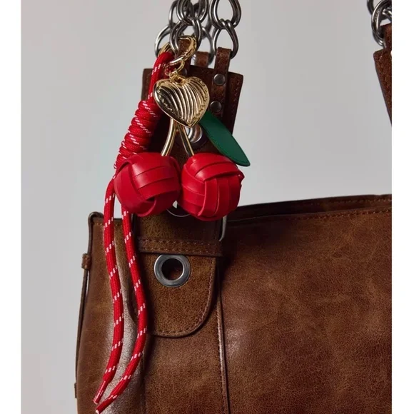 Urban Outfitters leather cherry keychain - Picture 3 of 3